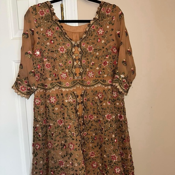 Other - Nude rose gold Punjabi palazzo salwar suit
